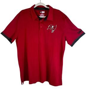 Tampa Bay Buccaneers Polo Shirt Mens XL Red black embroidered NFL Football Golf